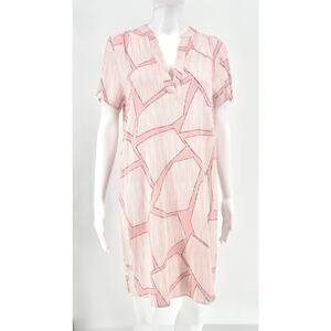 Mary Square Pink Pattern Everyday Shift Dress Size S
